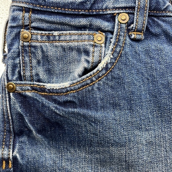 Free People Denim Cut Off Shorts Size 24 Frayed Hem - Picture 14 of 16